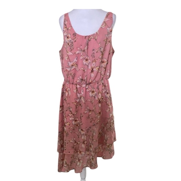 A New Day Floral Pink Tea Party Sleeveless Dress size L - Picture 1 of 10